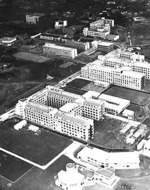 昭和41年のほぼ完成した基礎工学部周辺
