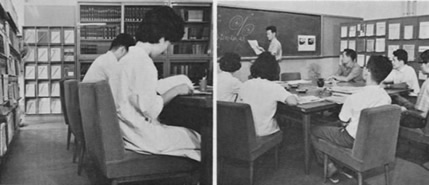 研究室とセミナー中の様子
